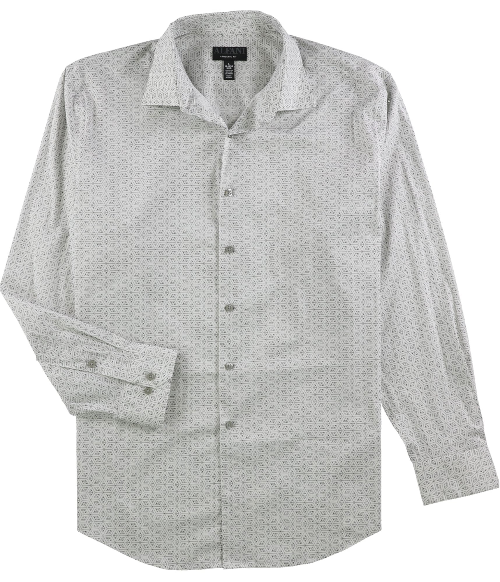 Alfani Mens Athletic Fit Button Up Dress Shirt