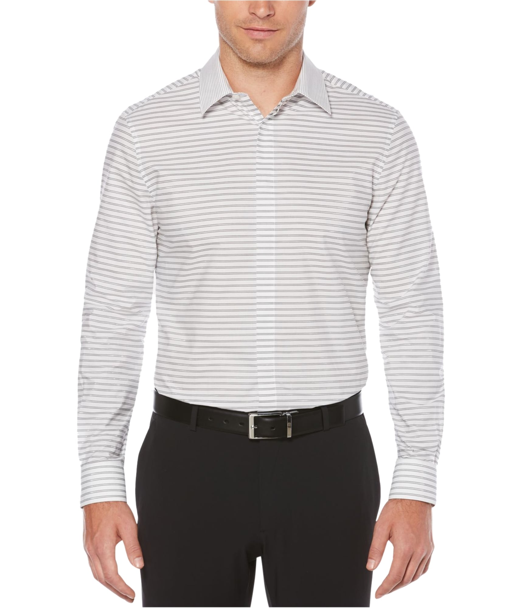 Perry Ellis Men's Striped Button Up Shirt