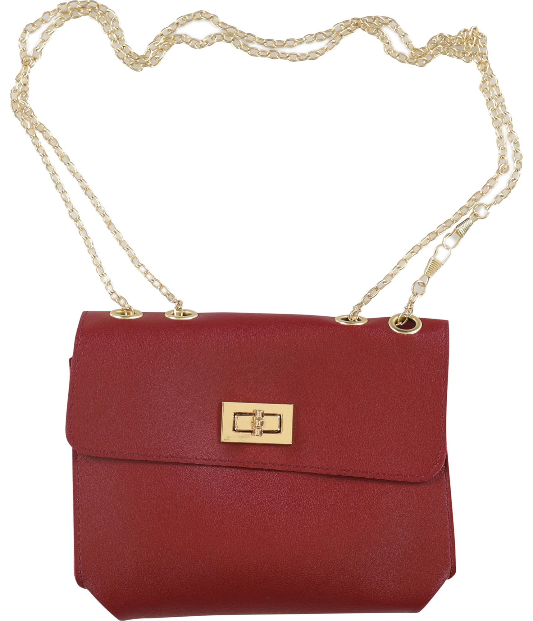 Gold-tone-Chain-Shoulder-Handbag-Purse