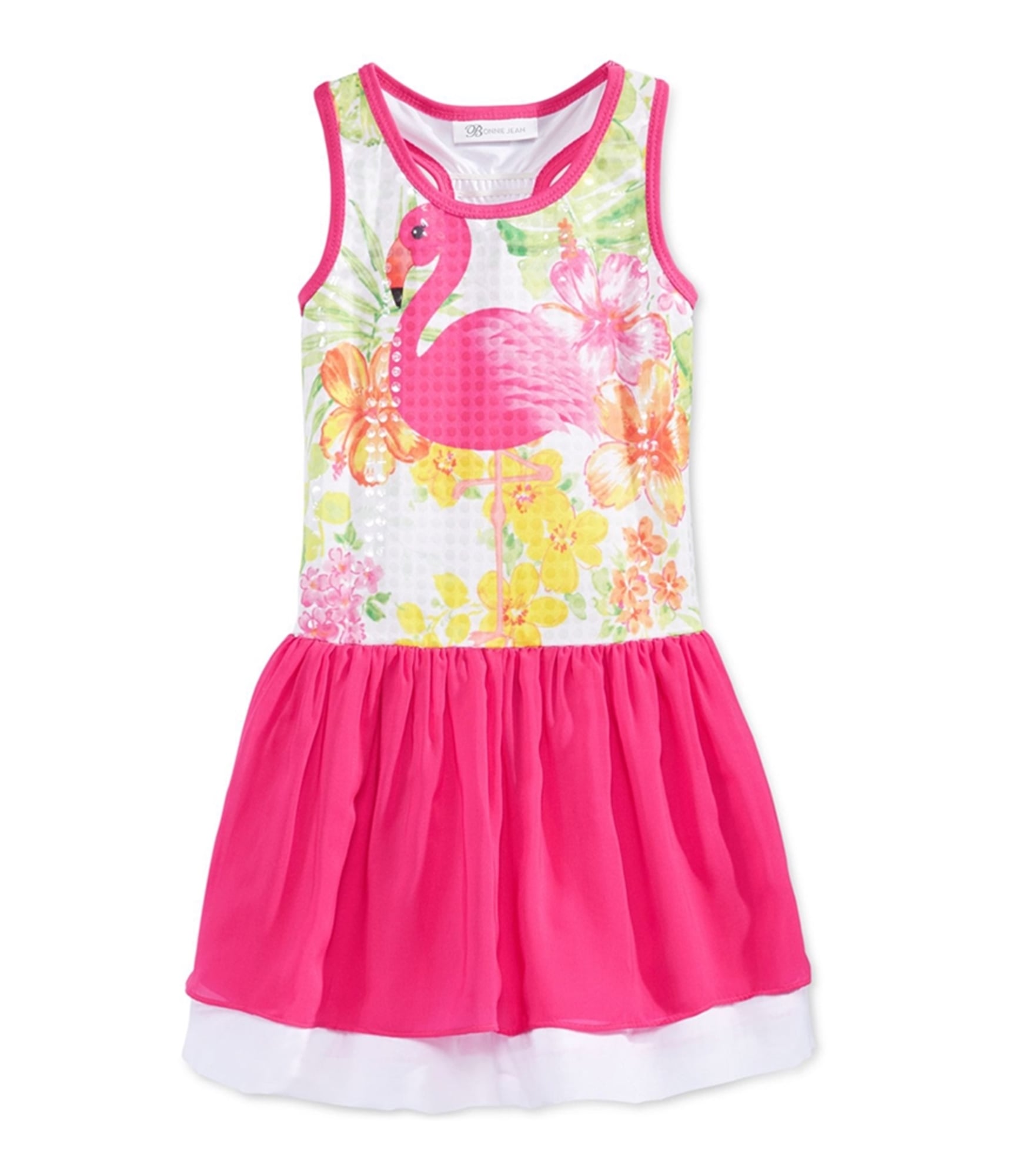 Bonnie Jean Girls Tropical Racerback Tank Dress