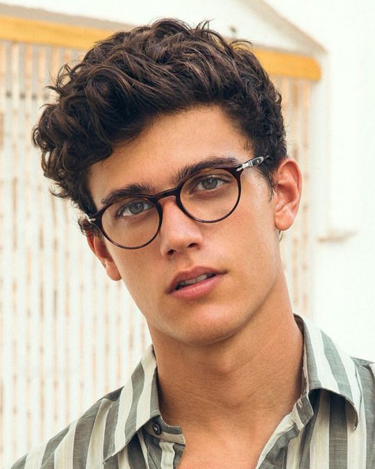 Model in glasses