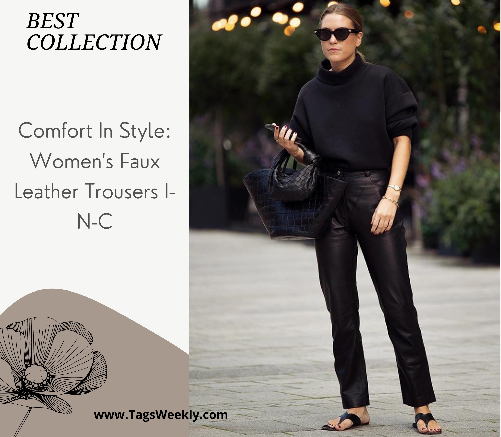 Comfort In Style: Women's Faux Leather Trousers I-N-C - Tagsweekly